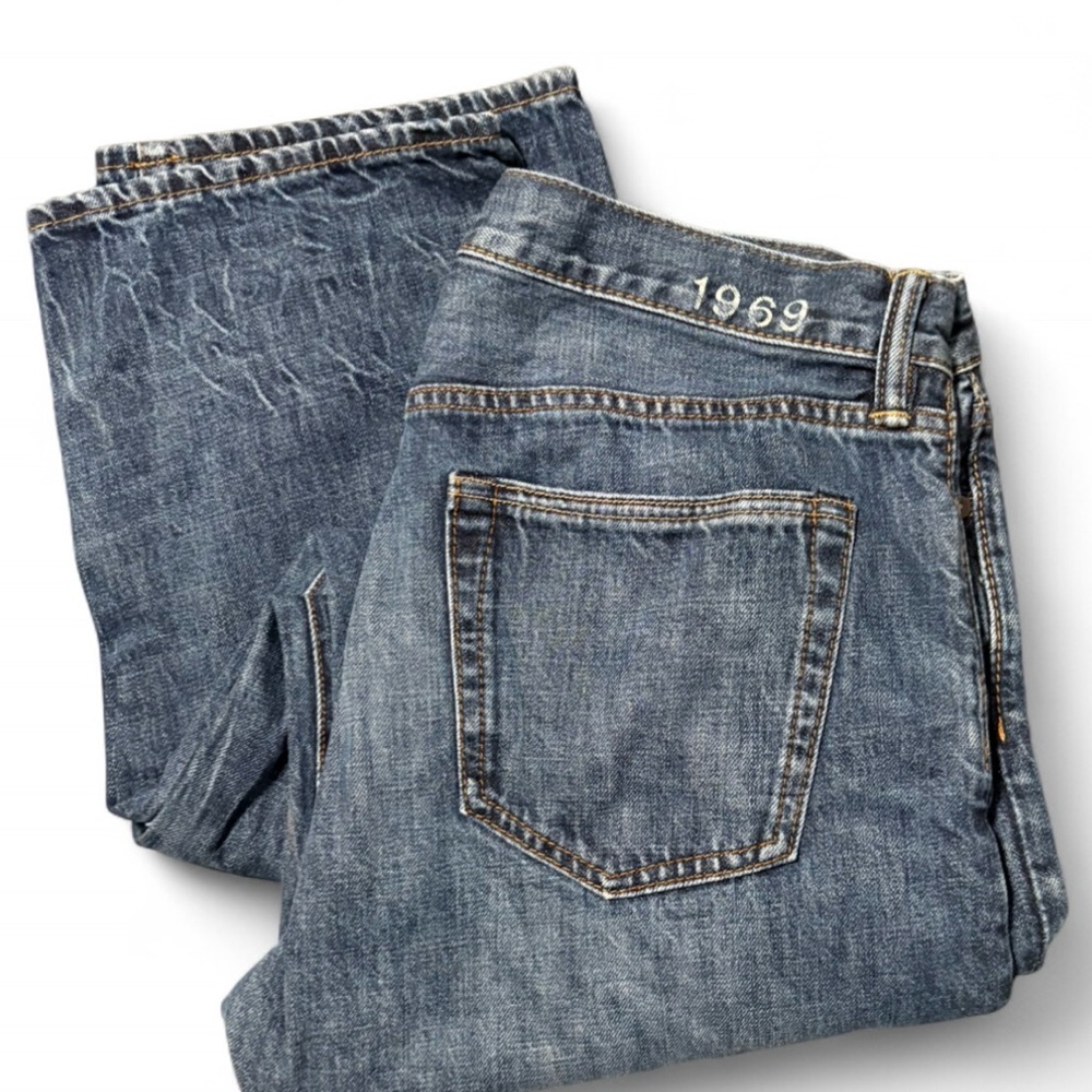 Gap 1969 Authentic Straight Leg Jeans 35x30 EUC - Picture 3 of 7